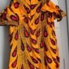 Orange and red Ankara cropped trouser set